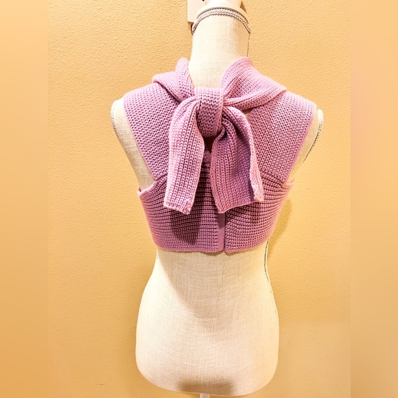 Lilac Convertible Wrap tie Sweater. Size SMALL. NWOT - Picture 2 of 8